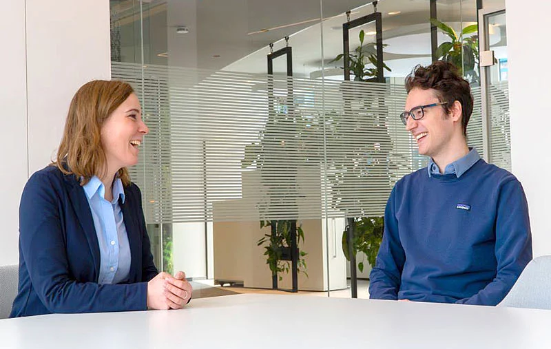 Bild vergrößern Verena Kienel und Lars von Danwitz im Interview